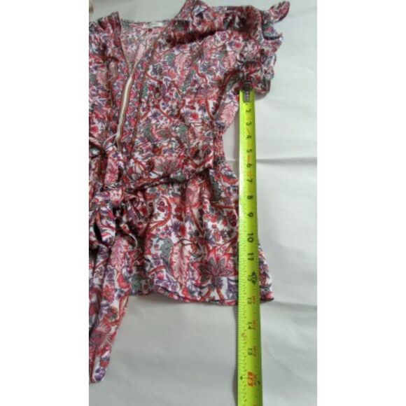 Max Studio Womens Size Medium Floral Boho Blouse - NWT - Picture 4 of 8